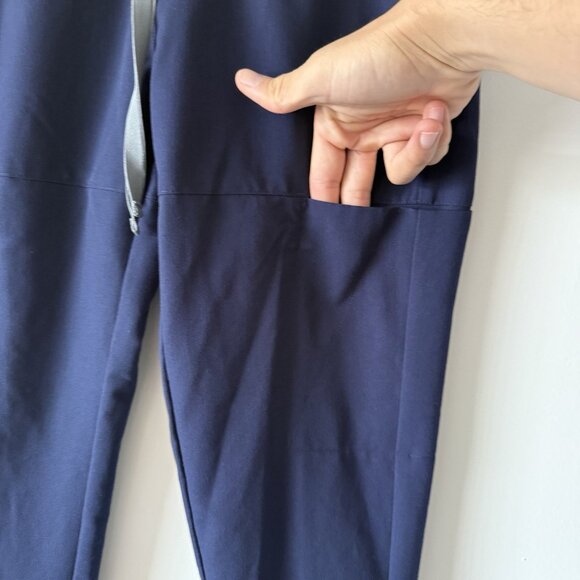 Womens FIGS Technical Collection Navy Blue Polyester Blend Scrub Pants Size S - Picture 9 of 16